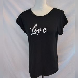 CHRISTIAN SIRIANO Black Rolled Sleeve Love Top 7